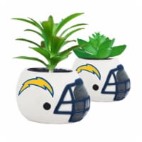 NFL Los Angeles Chargers Team Pride Mini Faux Succulents in Ceramic Helmet Planters