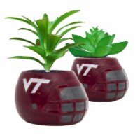 Virginia Tech Hokies Team Pride Mini Faux Succulents in Ceramic Helmet Planters