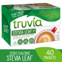 Truvia Original Calorie-Free Sweetener from the Stevia Leaf Packets, 40 Count, 2.82 oz Carton Perspective: Main