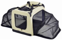 Pet Life Hounda Accordion Metal Frame Soft-Folding Collapsible Expandable Pet Dog Crate