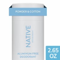 Native for Men and Women Deodorant, Powder & Cotton, Aluminum Free Perspective: Main