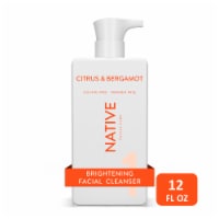 Native Face Wash Brightening Citrus and Bergamot Facial Cleanser with Vitamin C