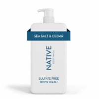 Native Body Wash, Sea Salt & Cedar, Sulfate Free, for Women and Men, 36 oz Perspective: Main