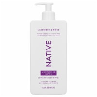 Native Moisturizing Hand & Body Lotion, Lavender & Rose, Silicone Free, for Women and Men, 16.5 oz Perspective: Main