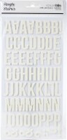 Simple Stories Color Vibe Foam Alpha Stickers 6 X12  129/Pkg-White