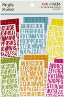 Simple Stories Color Vibe Alpha Sticker Book 12/Sheets-Brights, 1758/Pkg