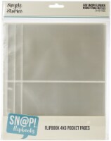 Simple Stories Sn@p! Pocket Pages For 6 X8 Flipbooks 10/Pkg-(2) 4 X6 Pockets