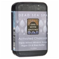 One With Nature® Activated Charcoal Triple Milled Mineral Bar Soap with Argan Oil & Shea Butter