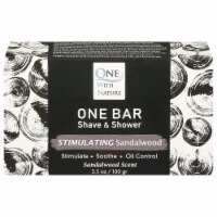 One With Nature One Stimulating Sandalwood Scent Shave & Shower Grooming Bar