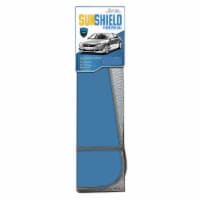 Luxury Driver Sunshield - Blue Matte Perspective: Main