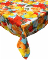 KOVOT Floral Tablecloth 60 x 84 Rectangle Oblong Table Cover - Orange Yellow & Red Painted