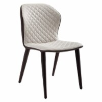 Casabianca Furniture Modern Olivia Faux Leather Dining Chair in Beige