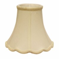 Slant Scallop Bell Softback Lampshade with Washer Fitter, Egg