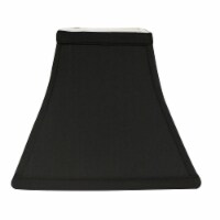 Slant Square Bell Hardback Lampshade with Washer Fitter, Black (with white lining)