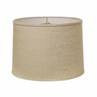 Slant Retro Drum Hardback Lampshade with Washer Fitter, Stonewash