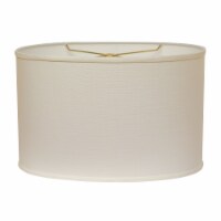 Slant Retro Oval Hardback Lampshade with Washer Fitter, White