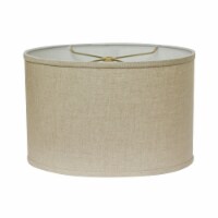 Slant Retro Oval Hardback Lampshade with Washer Fitter, Heather