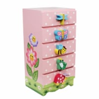 Fantasy Fields Magic Garden Kids Wooden Trinket Chest, Pink TD-11640A