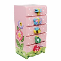 Fantasy Fields Magic Garden Kids Wooden Trinket Chest, Pink TD-11640A