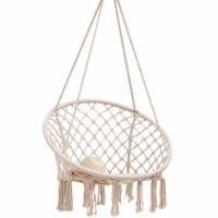 Hanging Chair Outdoor Indoor Bohemian New Style Knitted Rope Hammock Swing
