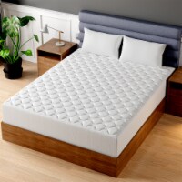 The Grand Down Alternative Fitted Mattress Pad White Perspective: Main