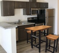 Kitchen Island Table Two Stool Set