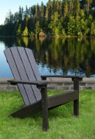Merry Products ADC0561120810 32.28 in. Lakeside Faux Wood Adirondack Chair, Espresso