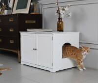 Zoovilla PTH1051720100 Kitty Litter Loo Bench, White