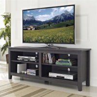 Walker Edison Essential Modern Wood TV Stand for TVs up to 65 in Charcoal/Gray