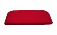 Casual Cushion Red Polyester Seating Cushion 2.5 in. H x 19.5 in. W x 43.5 in. L