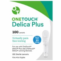 OneTouch® Delica® Plus Extra Fine 33 Gauge Sterile Lancets 100 Count Perspective: Main