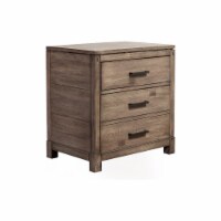 Alpine Furniture Sydney 2 Drawer Wood Nightstand in Weathered Gray