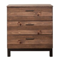Origins by Alpine Weston Wood Small 3 Drawer Accent Chest in Rustic Pine