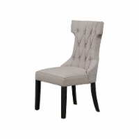 Alpine Furniture Manchester Set of 2 Wood Dining Side Chairs in Light Grey-Black