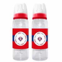 BabyFanatic Officially Licensed MLB Philadelphia Phillies 9oz Infant Baby Bottle 2 Pack