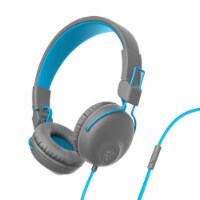 JLab Audio Neon Wired On-Ear Headphones - Blue/Gray Perspective: Main