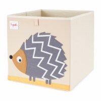 3 Sprouts Children's Foldable Fabric Storage Cube Box Soft Toy Bin, Pet Hedgehog
