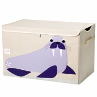 3 Sprouts Kids Toy Chest - Storage Trunk for Boys and Girls Room, Walrus