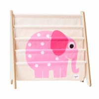 3 Sprouts Book Rack – Kids Storage Shelf Organizer Baby Room Bookcase Furniture, Elephant