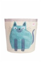 3 Sprouts Canvas Storage Bin - Laundry and Toy Basket for Baby and Kids, Cat