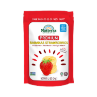 Natierra® Premium Freeze-Dried Bananas Strawberries Perspective: Main