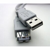 USB Extension - Fully Rated 24 AWG  A  to  A  Reeet - Extends ceptacle - 3 FUSB Port-Gray