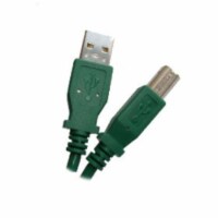 GREEN - USB 2.0 Compliant  A  to  B , 6 feet - High Speed USB Cable To Connect USB Devics
