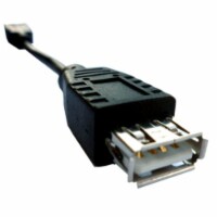 USB Extension - Fully Rated 24 AWG  A  to  A  receptacle - 6 inches - Extends USB port-Gray
