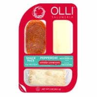 OLLI® Sallumeria Pepperoni Mozzerella Cheese and Crackers Snack Pack Perspective: Main