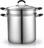Cook N Home 4-Piece Stainless Steel Pasta Cooker Steamer Multipots, 12 Quart