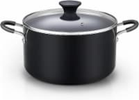 Cook N Home 6-QT Nonstick Professional Deep Cooking Pot Stockpot with Glass Lid, Black