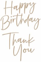 Spellbinders Glimmer Hot Foil Plate-Stylish Script Thank You/Happy Birthday