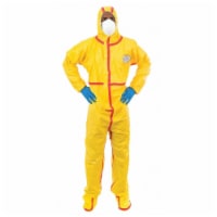 Chemsplash Hooded Coverall,Attached Boots,XL,PK6  7019YT-XL