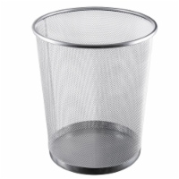 YBM Home 2485vc 4.75 gal Steel Mesh Round Open Top Waste Basket Wire Bin Trash Can